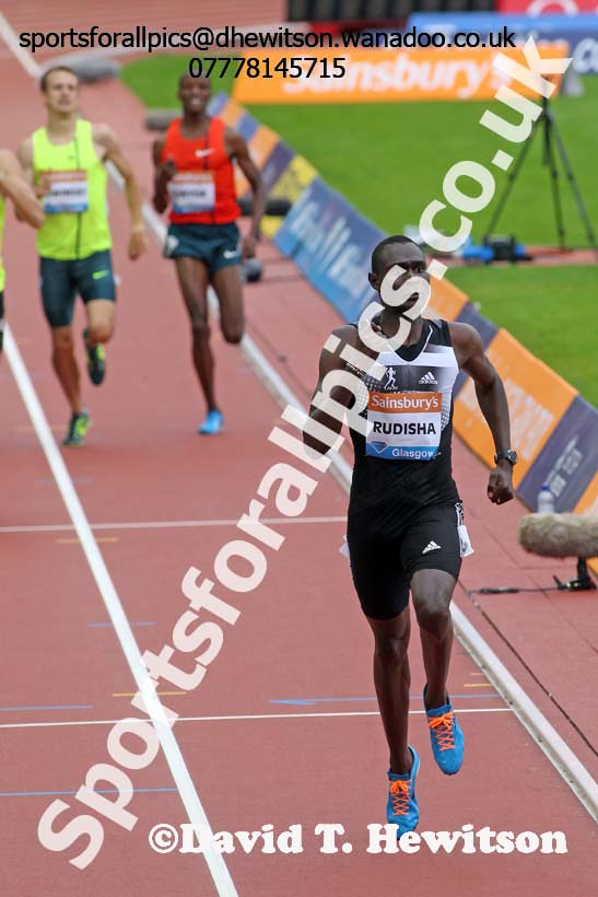 David Rudisha winner of the 800 metres Glasgow Diamond League. Photo: David T. Hewitson/Sports for All Pics